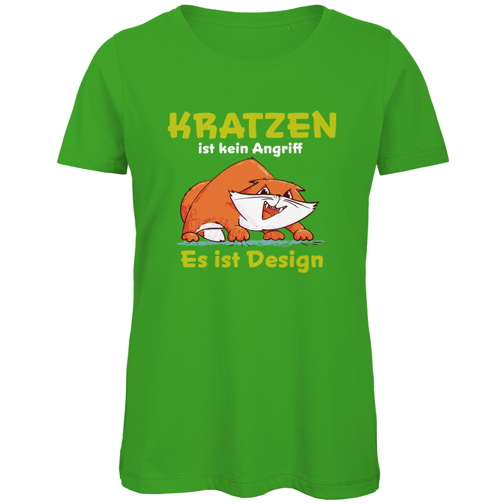 Damen Premium Bio T-Shirt Kratzen ist kein Angriff. Es ist Design