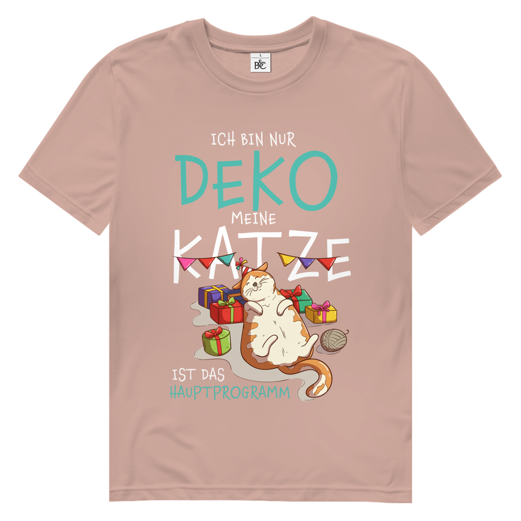 Herren Premium Bio T-Shirt Ich bin nur Deko. Meine Katze ist das Hauptprogramm
