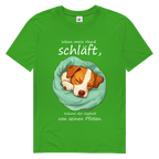 Herren Premium Bio T-Shirt Wenn mein Hund schläft, träumt der Asphalt von seinen Pfoten