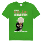 Herren Premium Bio T-Shirt Wenn mein Hund gähnt, hat das Universum Angst vor der Langew