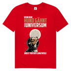 Herren Premium Bio T-Shirt Wenn mein Hund gähnt, hat das Universum Angst vor der Langew