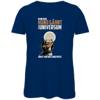 Damen Premium Bio T-Shirt Wenn mein Hund gähnt, hat das Universum Angst vor der Langew