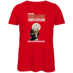 Damen Premium Bio T-Shirt Wenn mein Hund gähnt, hat das Universum Angst vor der Langew