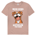 Herren Premium Bio T-Shirt Mein Hund hört nicht auf mich. Er folgt nur Befehlen von obe