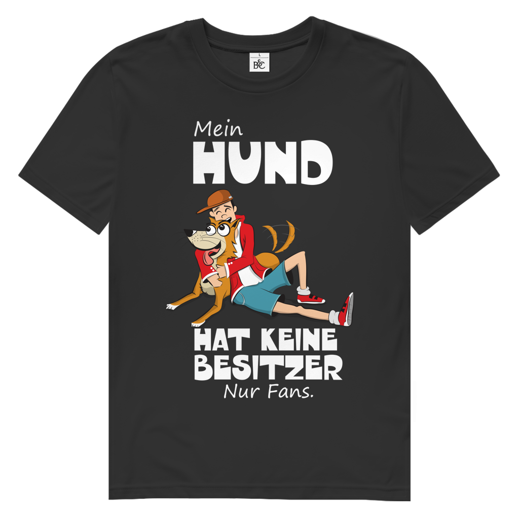 Herren Premium Bio T-Shirt Mein Hund hat keine Besitzer. Nur Fans
