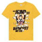 Herren Premium Bio T-Shirt Mein Hund frisst nicht – er vernichtet mit Stil