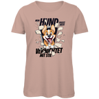 Damen Premium Bio T-Shirt Mein Hund frisst nicht – er vernichtet mit Stil