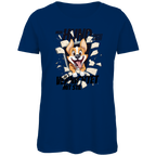 Damen Premium Bio T-Shirt Mein Hund frisst nicht – er vernichtet mit Stil