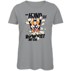 Damen Premium Bio T-Shirt Mein Hund frisst nicht – er vernichtet mit Stil