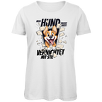 Damen Premium Bio T-Shirt Mein Hund frisst nicht – er vernichtet mit Stil