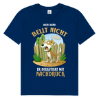 Herren Premium Bio T-Shirt Mein Hund bellt nicht. Er diskutiert mit Nachdruck