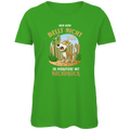 Damen Premium Bio T-Shirt Mein Hund bellt nicht. Er diskutiert mit Nachdruck