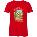 Damen Premium Bio T-Shirt Mein Hund bellt nicht. Er diskutiert mit Nachdruck