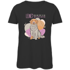 Damen Premium Bio T-Shirt Leine Mein Hund trägt sie nur, damit ich mich sicher fühle