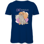 Damen Premium Bio T-Shirt Leine Mein Hund trägt sie nur, damit ich mich sicher fühle