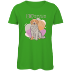 Damen Premium Bio T-Shirt Leine Mein Hund trägt sie nur, damit ich mich sicher fühle