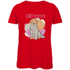 Damen Premium Bio T-Shirt Leine Mein Hund trägt sie nur, damit ich mich sicher fühle
