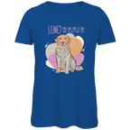 Damen Premium Bio T-Shirt Leine Mein Hund trägt sie nur, damit ich mich sicher fühle