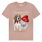 Herren Premium Bio T-Shirt Ich führe meinen Hund nicht aus. Er zeigt mir die Welt