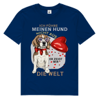 Herren Premium Bio T-Shirt Ich führe meinen Hund nicht aus. Er zeigt mir die Welt