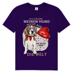 Herren Premium Bio T-Shirt Ich führe meinen Hund nicht aus. Er zeigt mir die Welt