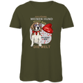 Damen Premium Bio T-Shirt Ich führe meinen Hund nicht aus. Er zeigt mir die Welt