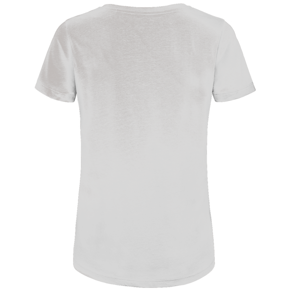 Damen Premium Bio T-Shirt Ich führe meinen Hund nicht aus. Er zeigt mir die Welt