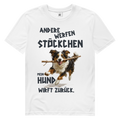 Herren Premium Bio T-Shirt Andere werfen Stöckchen. Mein Hund wirft zurück