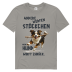 Herren Premium Bio T-Shirt Andere werfen Stöckchen. Mein Hund wirft zurück