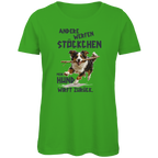 Damen Premium Bio T-Shirt Andere werfen Stöckchen. Mein Hund wirft zurück