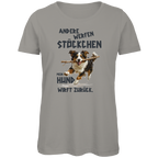 Damen Premium Bio T-Shirt Andere werfen Stöckchen. Mein Hund wirft zurück