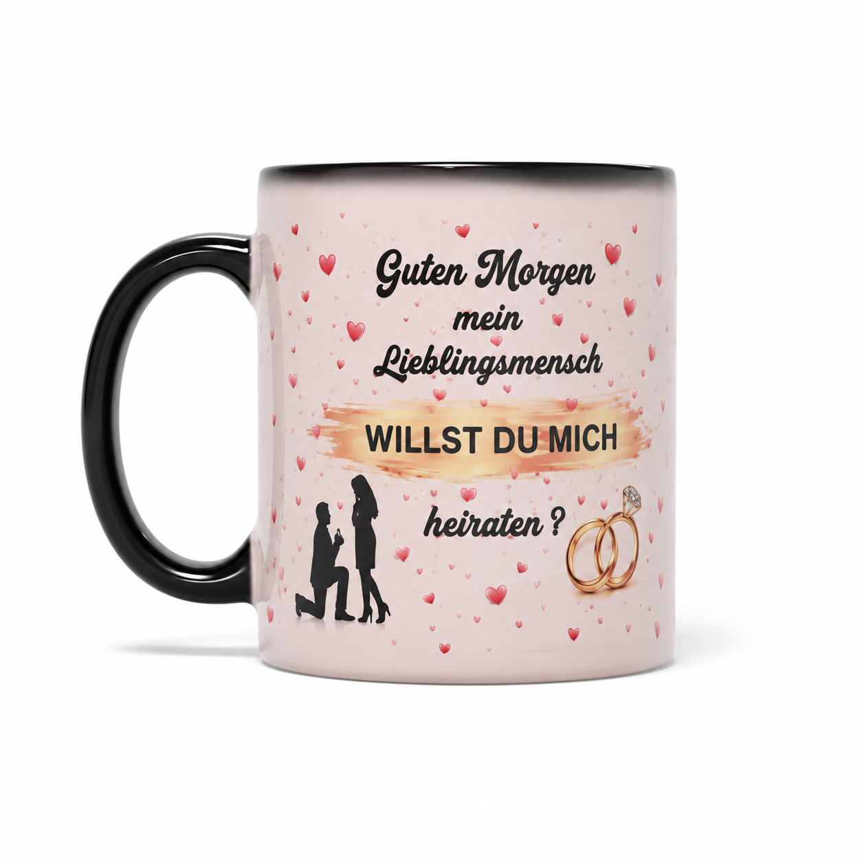 Magic Mug Willst du mich heiraten? – Personalisierte Heiratsantrag Tasse