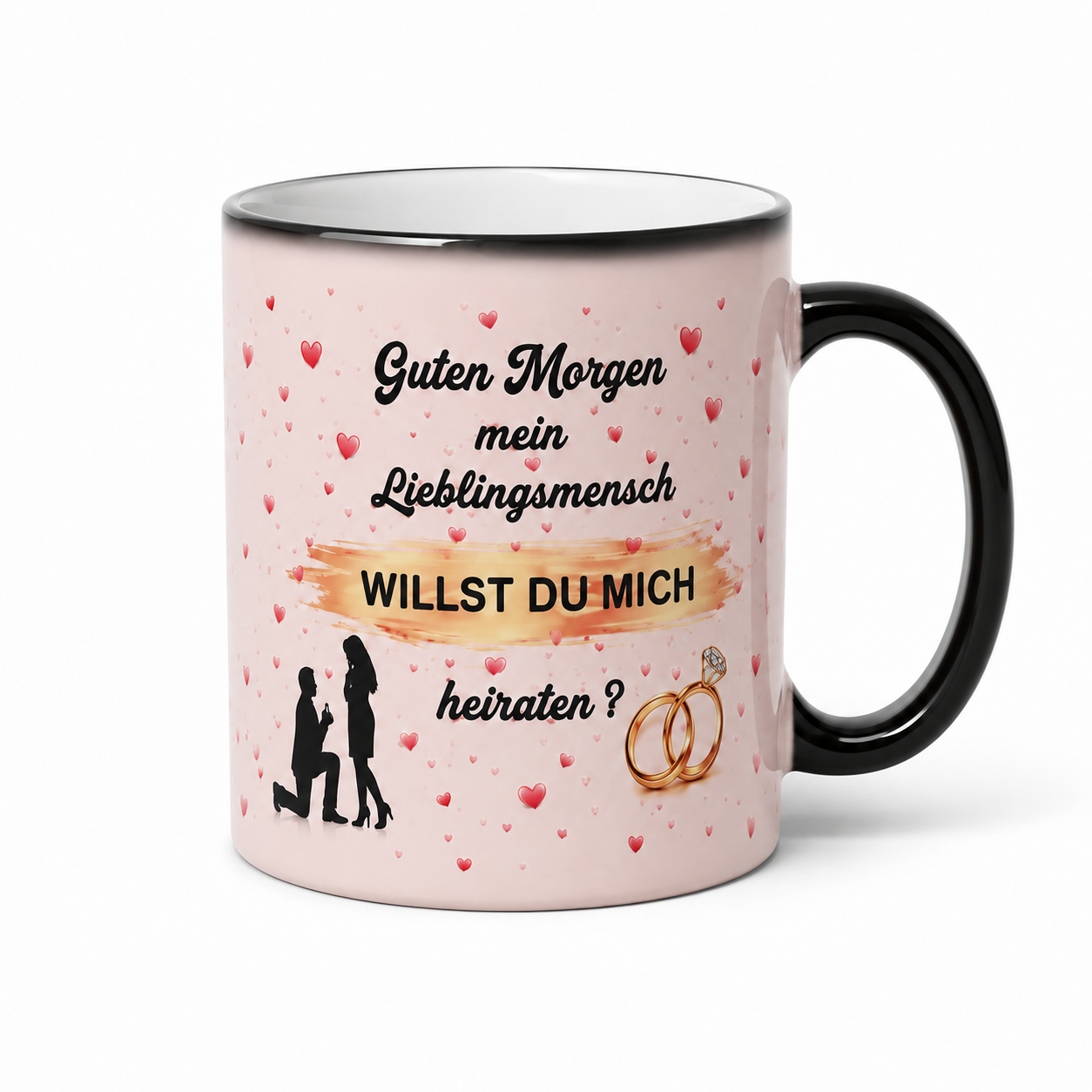 Magic Mug Willst du mich heiraten? – Personalisierte Heiratsantrag Tasse