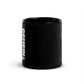 Ich bin nicht gemein. Nur effizient in der Wahrheit Black Glossy Mug showcasing its sleek design.