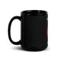 Ich bin nicht überheblich. Du bist nur kleinlaut Black Glossy Mug side view with humorous text.